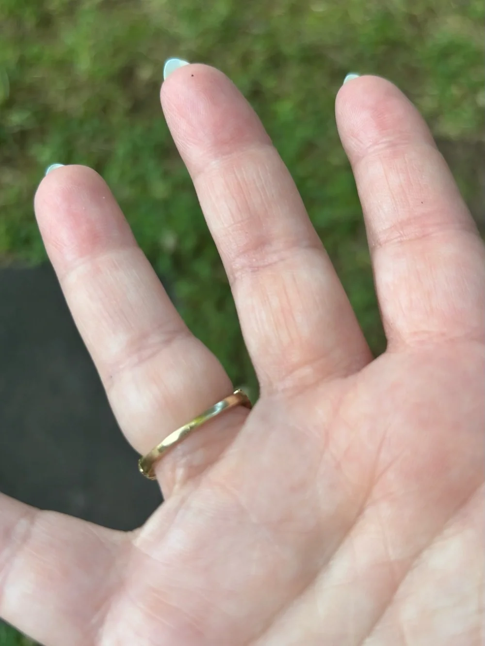 14k yellow gold diamond sapphire ring 6.5